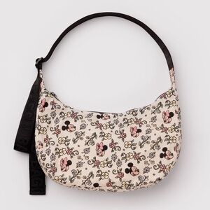 Baggu Disney Mickey & Friends Medium Nylon Crescent Bag Storybook Floral NWT